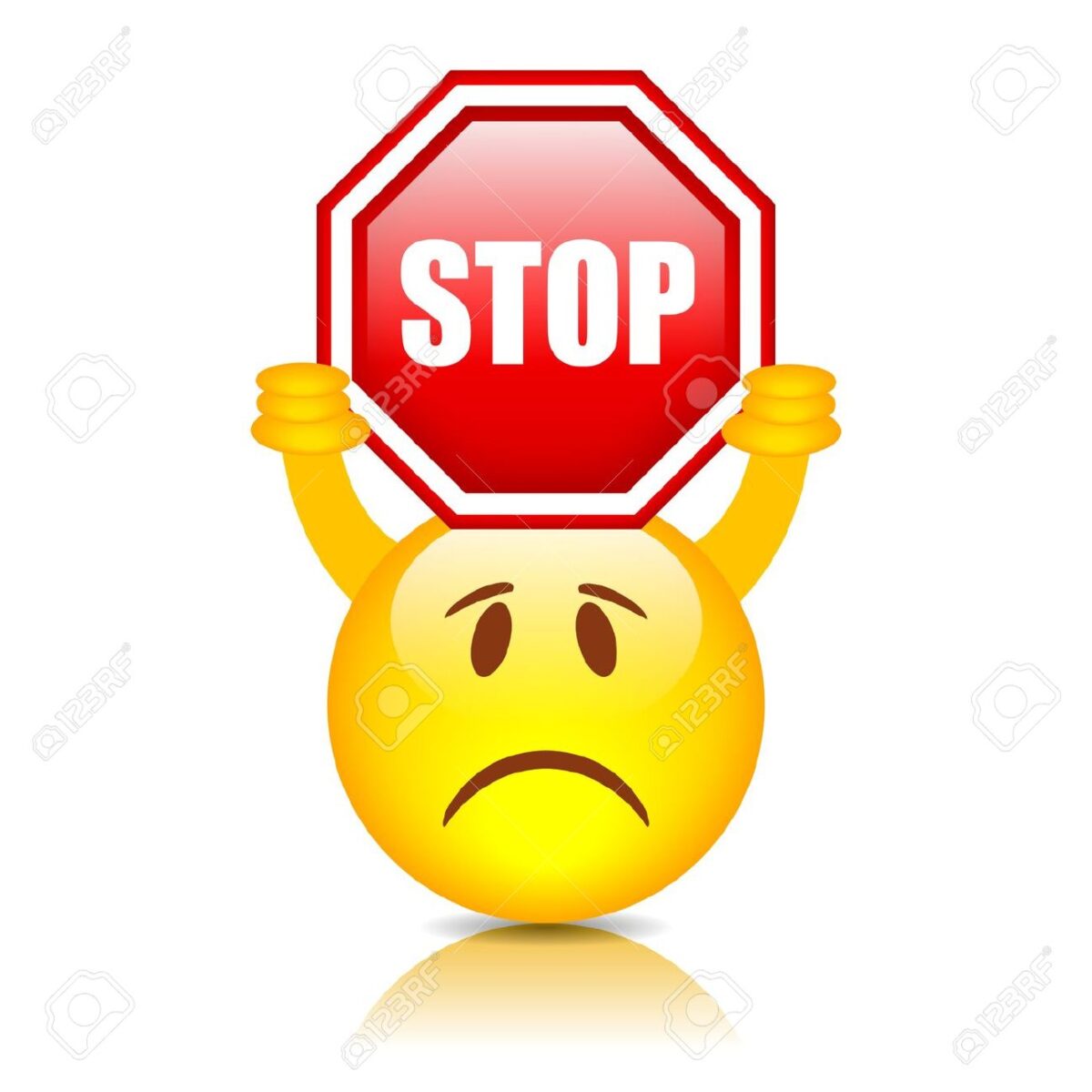 19397645-Smiley-with-stop-sign-vector-illustration-Stock-Vector