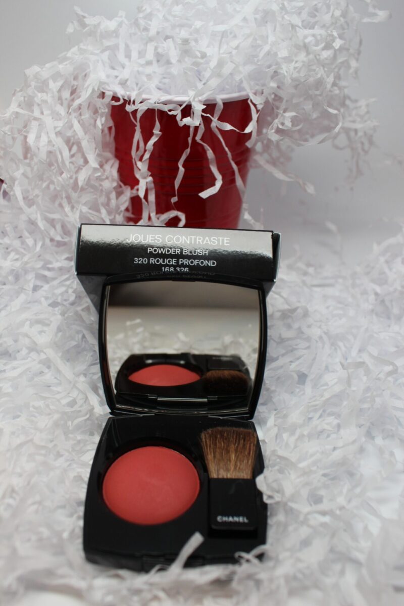 Rouge Profond is packaged in the Chanel black compact, with mirror and makeup brush inside