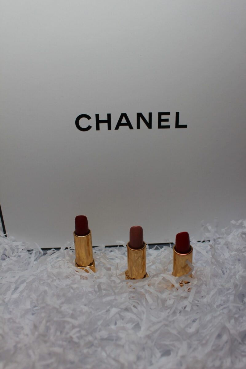Chanel Rouge Allure Velvet in Rouge Vie, Roue charnel, and Rouge Ingenue