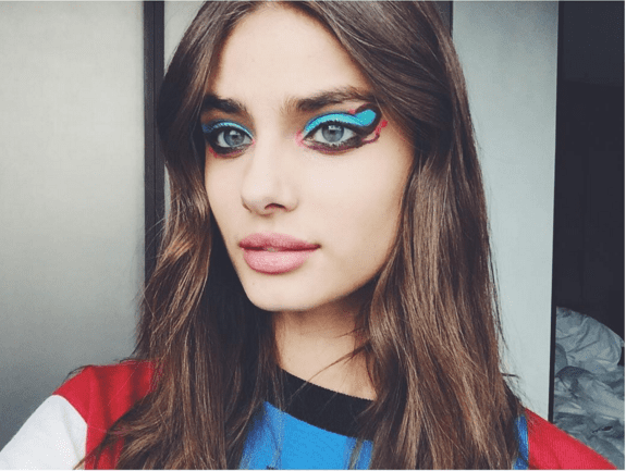 Neon eye makeup
