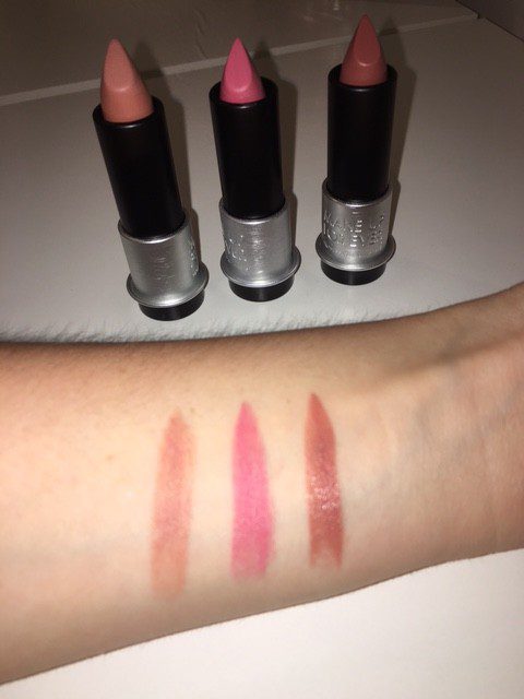 More swatches from left to right are C107. M200. and M100.