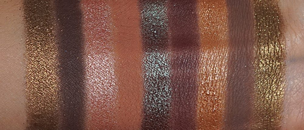 swatches of warm shades 