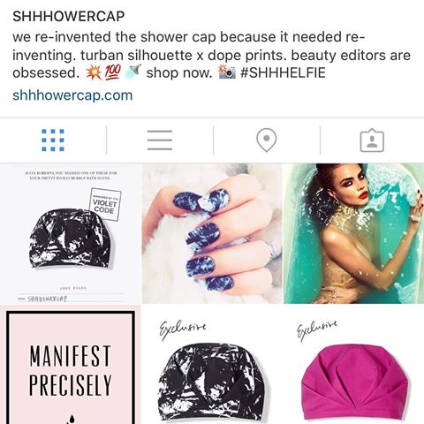 Jackie's instagram about Shhhowercap