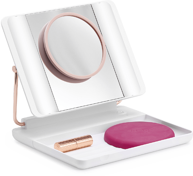 Spotlite HD Ultra Bright True Daylight 4-in-1 Rechargeable Makeup Mirror  with 10X Magnification (Smokey Eye/3-Pack)