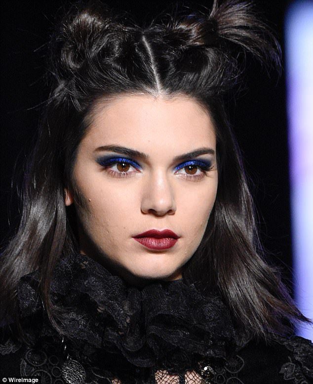 Kendall Jenner in Ultra Violet Blue eye makeup by Pat McGrath