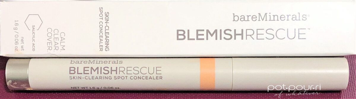 PACKAGING BOX AND STICK BARE MINERALS BLEMISH RESCUE CONCEALER STICK
