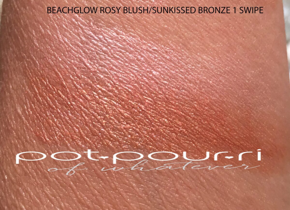 BEACHGLOW SWATCHED FOR DOUBLE EFFECT SWATCH