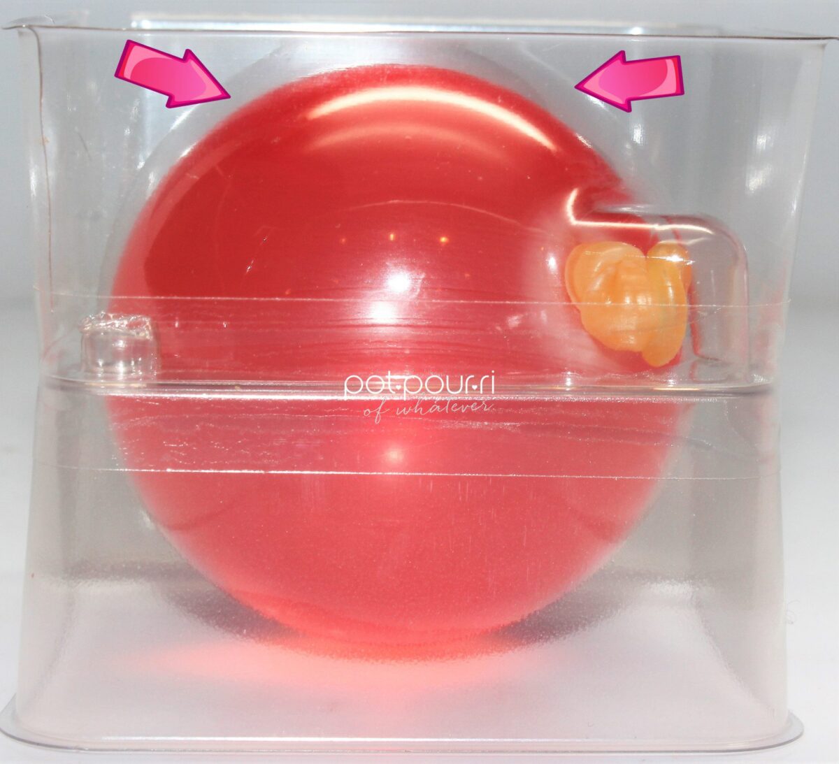 Jelly Ball is encased in a latex balloon seal