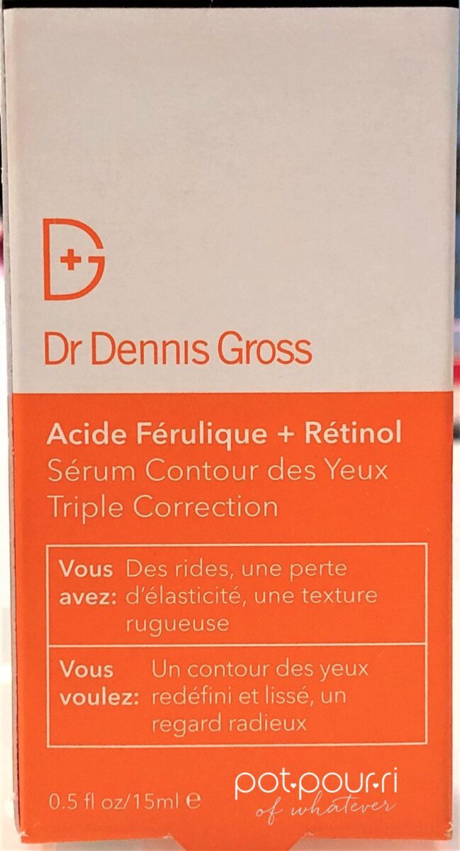 PACKAGING FOR DR DENNIS GROSS FERULIC ACID RETINOL EYE SERUM