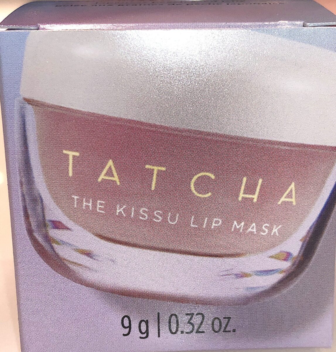 THE OUTER BOX FOR THE TATCHA KISSU LIP MASK