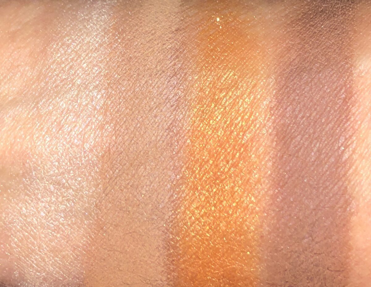 SWATCHES L TO R: FIRST TASTE, SHADOW HIL, HOT LINE, AND WHIPPED