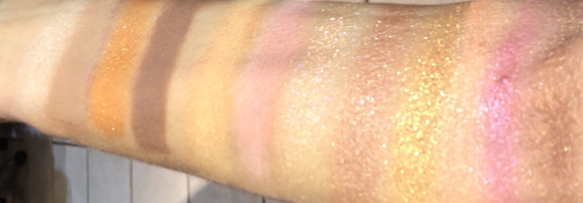 SWATCHES OF AFTERGLOW EYESHADOW PALETTE