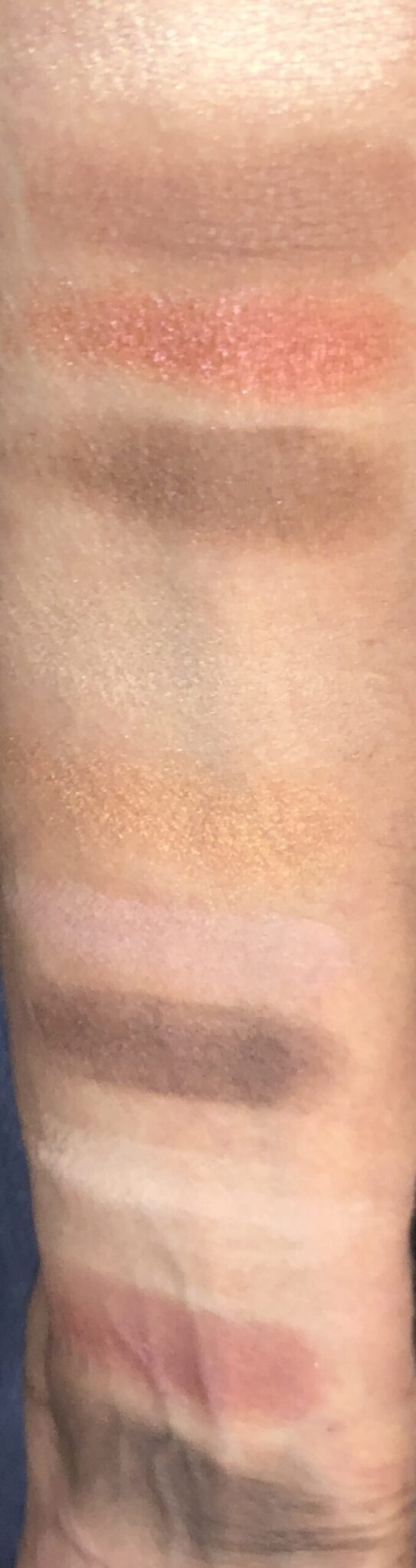 THE SWATCHES FOR THE KEVYN AUCOIN SOMETHING NUDE EYESHADOW PALETTE