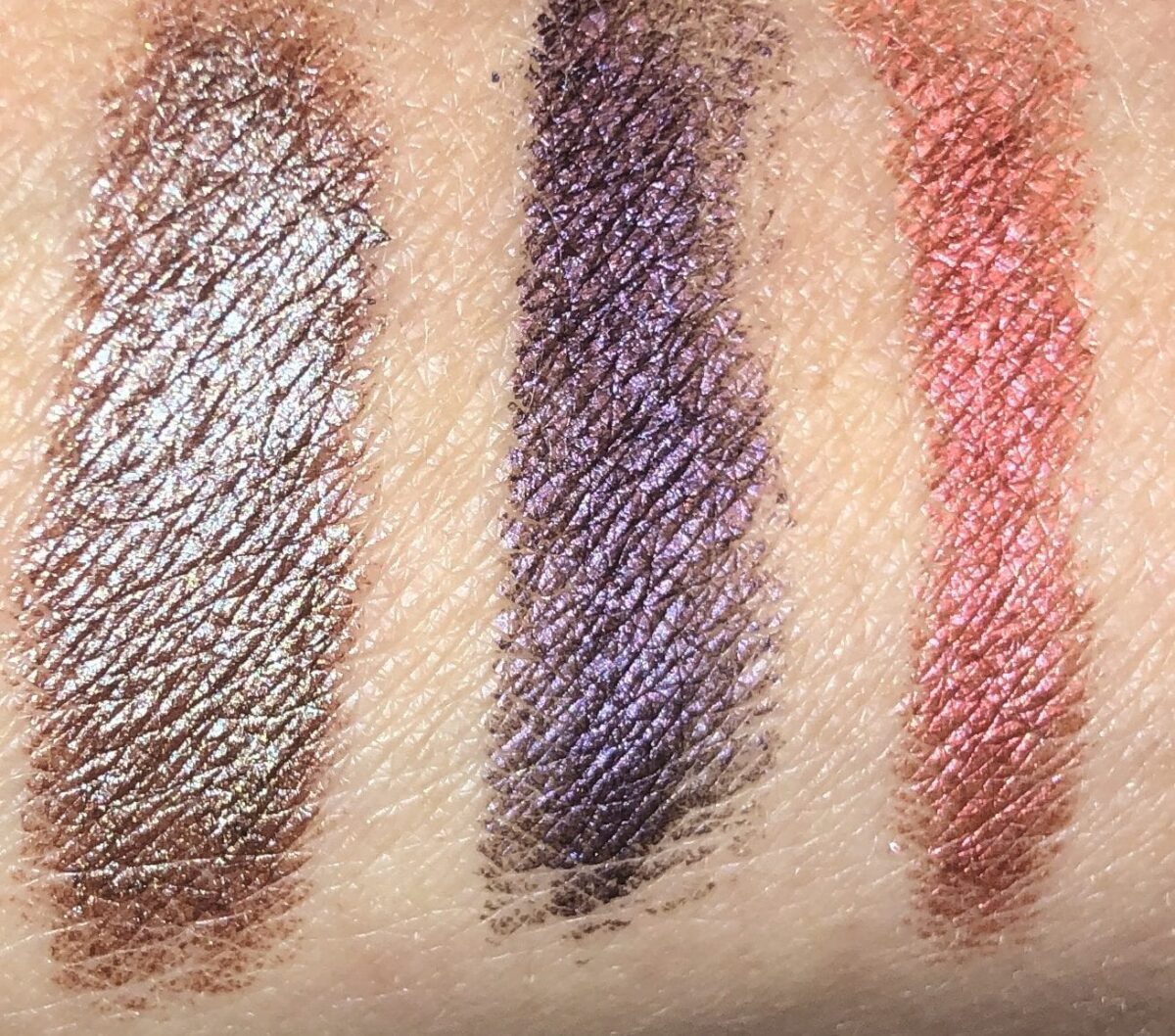 swatches top to bottom: PINK SAPPHIRE, AMETHYST, AND TOPAZ