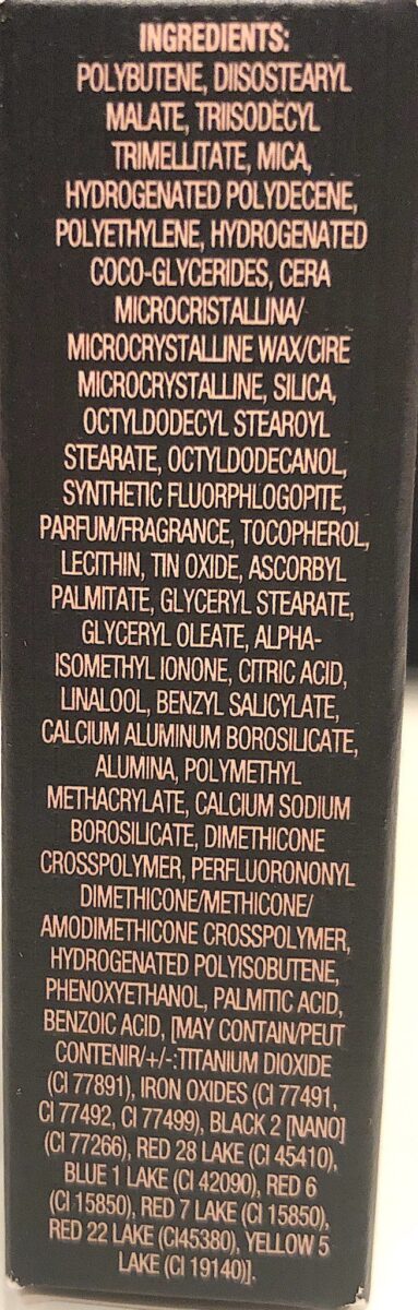 THE GUCCI GOTHIQUE LIPSTICK INGREDIENTS
