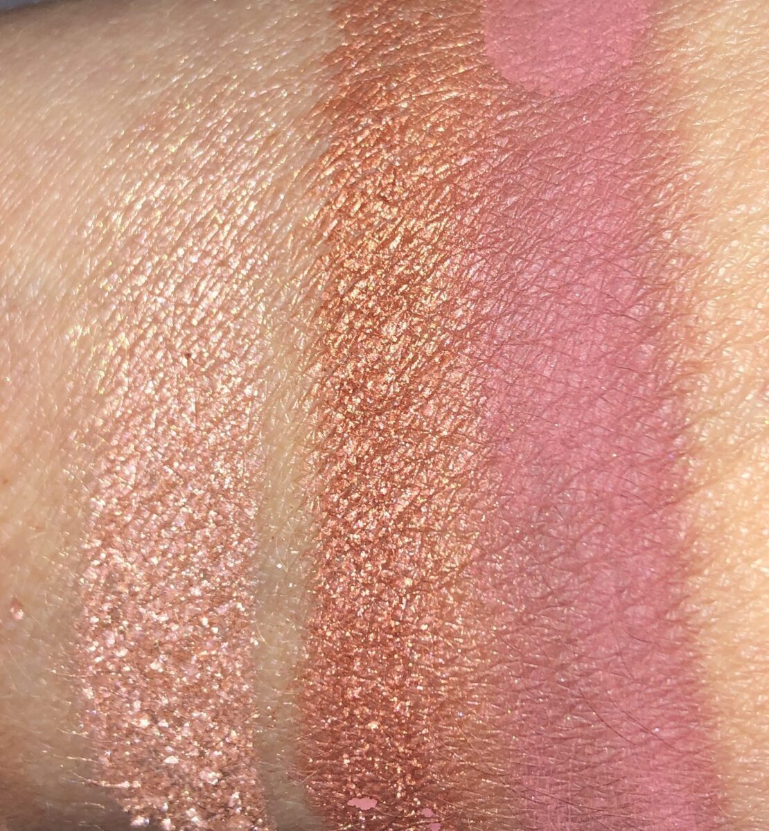 SWATCHES FOR LOVE GLOW EYES SHADES 1, 2, AND 3