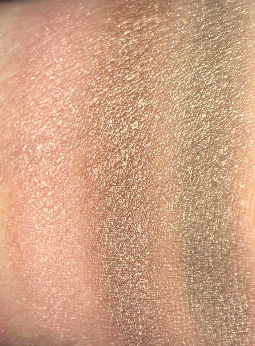 SWATCHES FOR THE DREAM GLOW SHADOWS 1, 2, AND 3