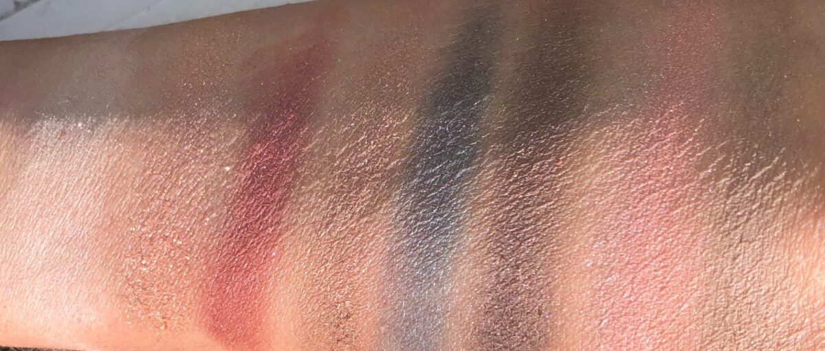 NATURAL SUNLIGHT SWATCHES OF THE KEVYN AUCOIN JEWEL POP PALETTE - TAKEN OUTSIDE!