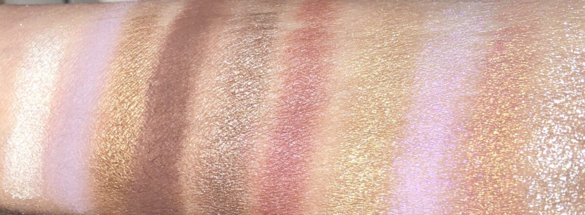 SWATCHES OF THE DIVINE ROSE EYESHADOW PALETTE