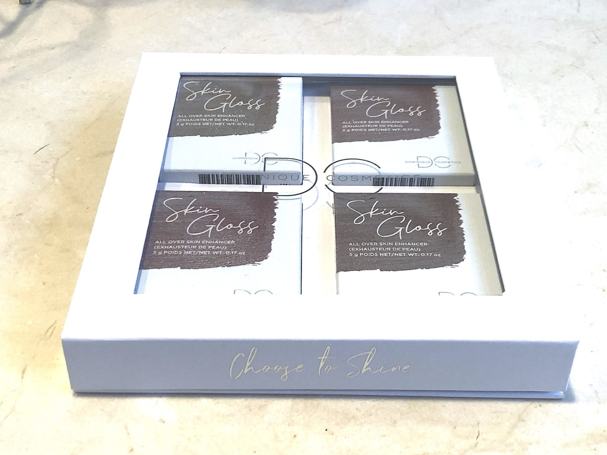 DOMINIQUE COSMETICS OUTER PACKAGING FOR SKIN GLOSS BUNDLE