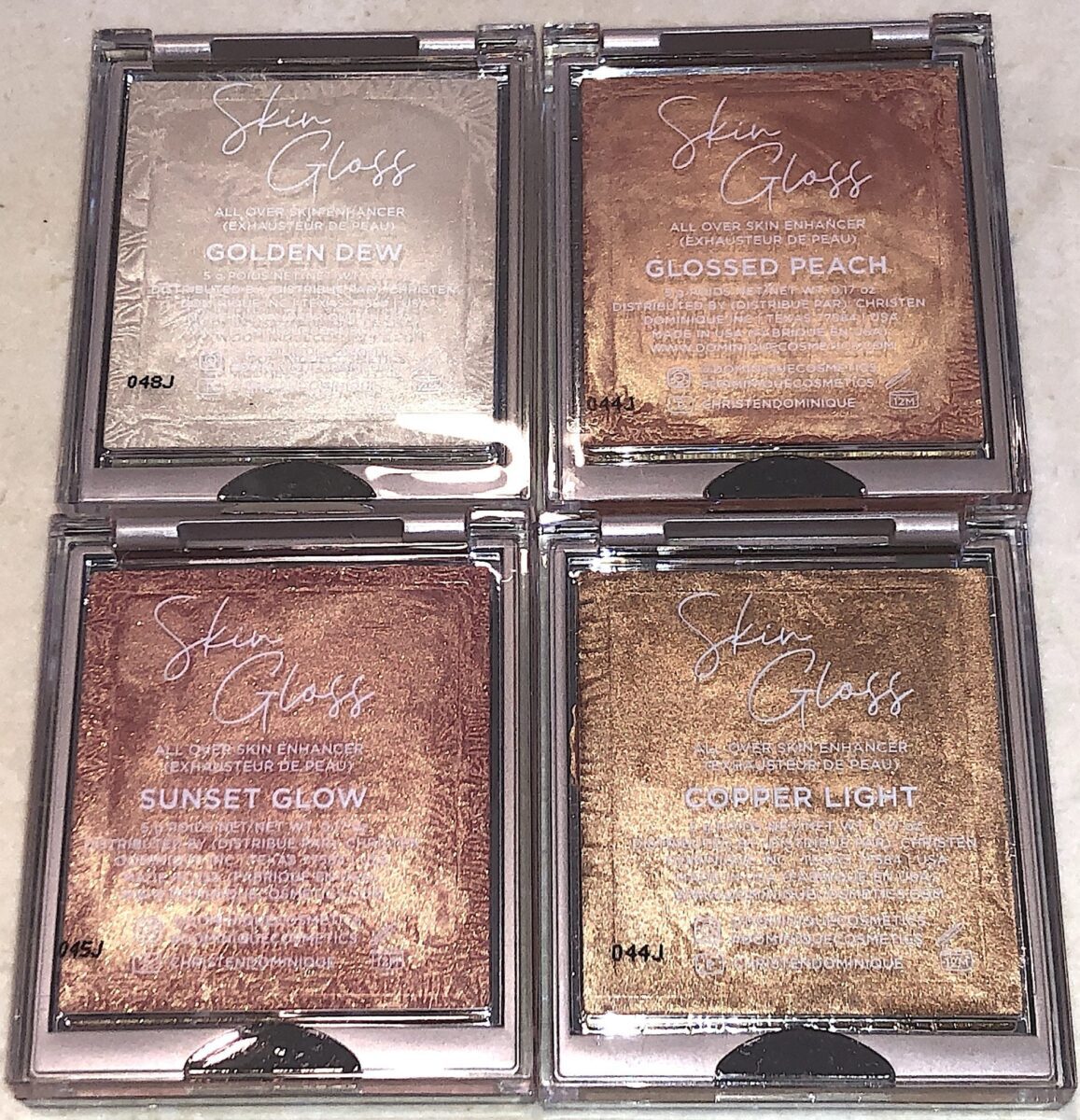 SEE THROUGH BACK OF SKIN GLOSS COMPACTS