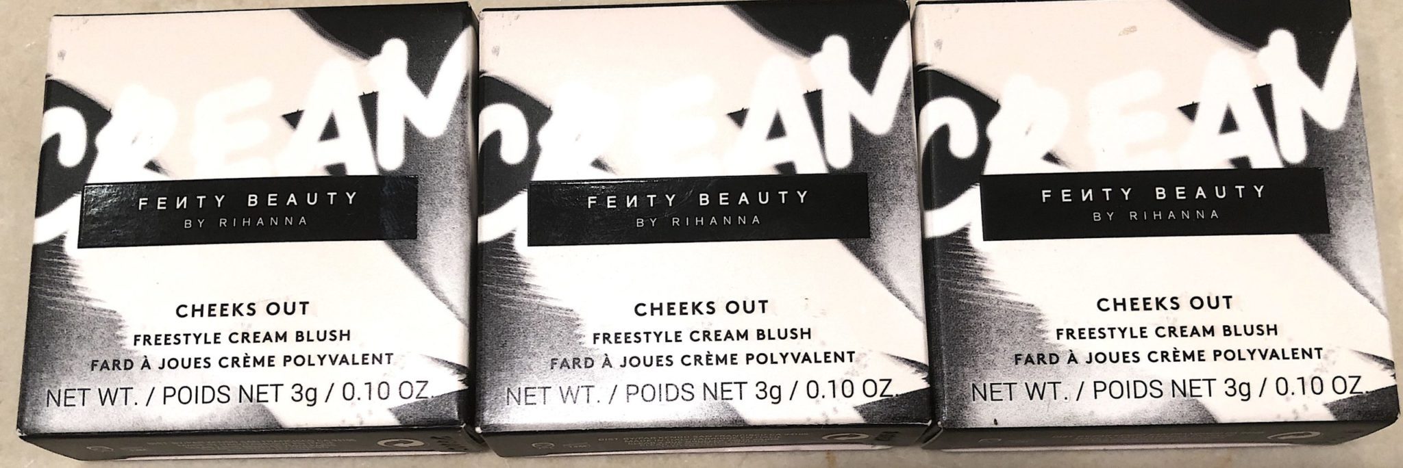 The outer box for Fenty Cheeks Out 