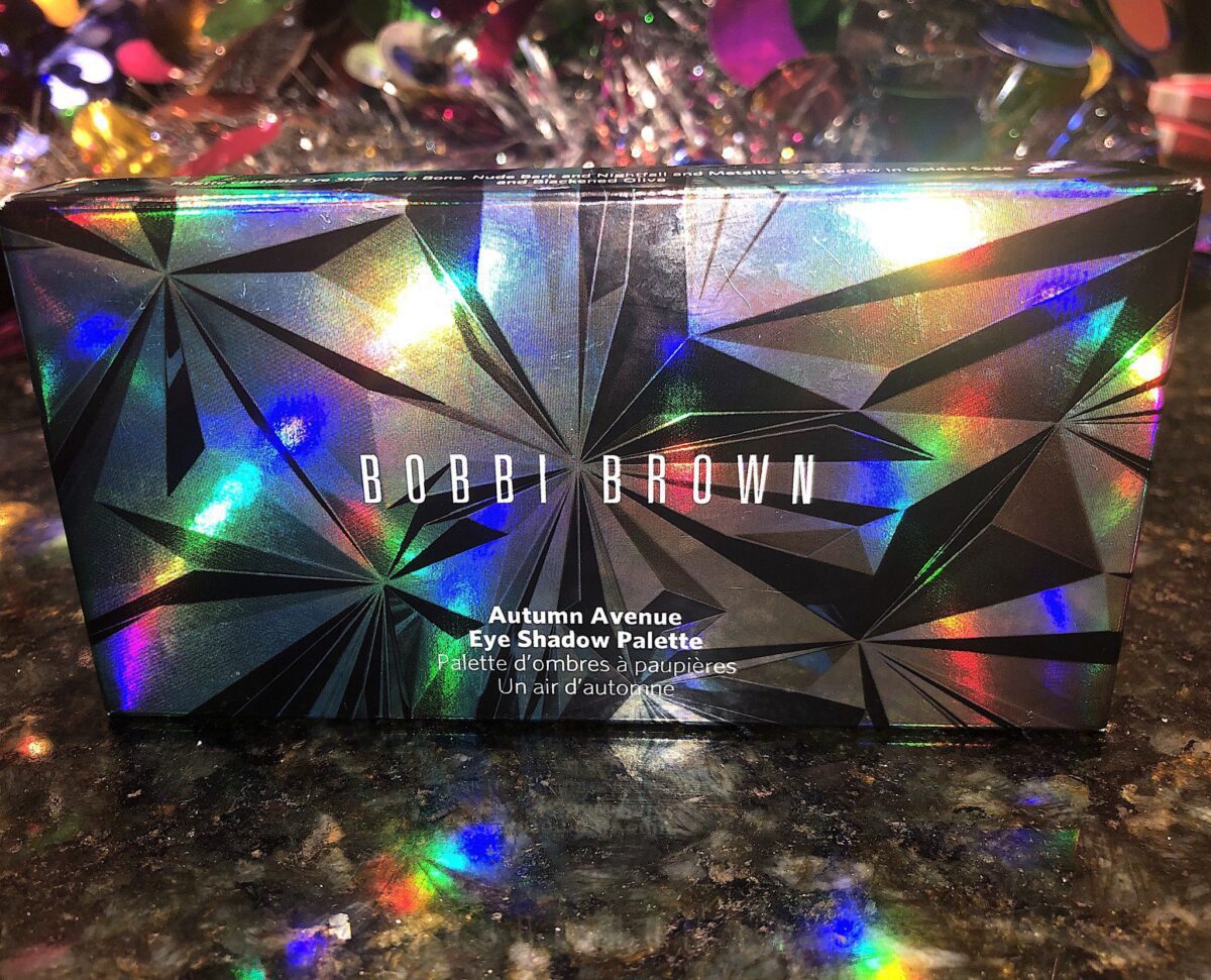 THE GLITZY OUTER BOX FOR THE BOBBI BROWN AUTUMN AVENUE EYESHADOW PALETTE