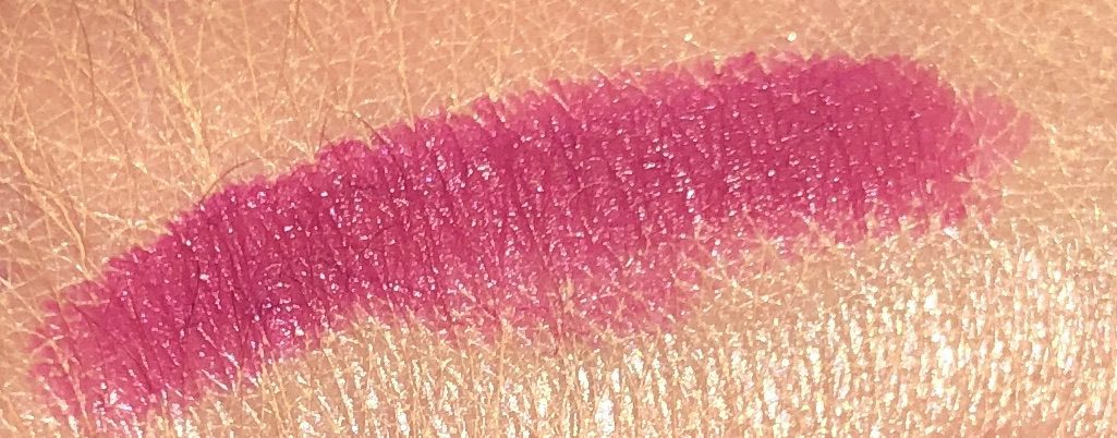 THE LIP BALM LAYERED OVER THE LIP COLOR CRAYON