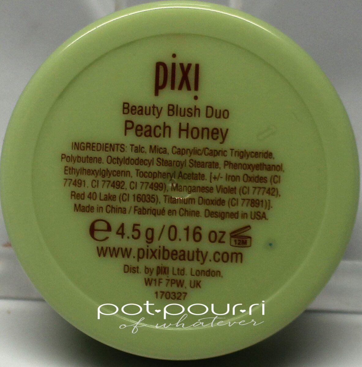 Pixi By Petra Duo Blush peach honey ingredients