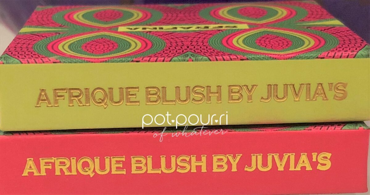 JUVIA'S PLACE AFRIQUE COLLECTION BLUSH COLORFUL PACKAGING