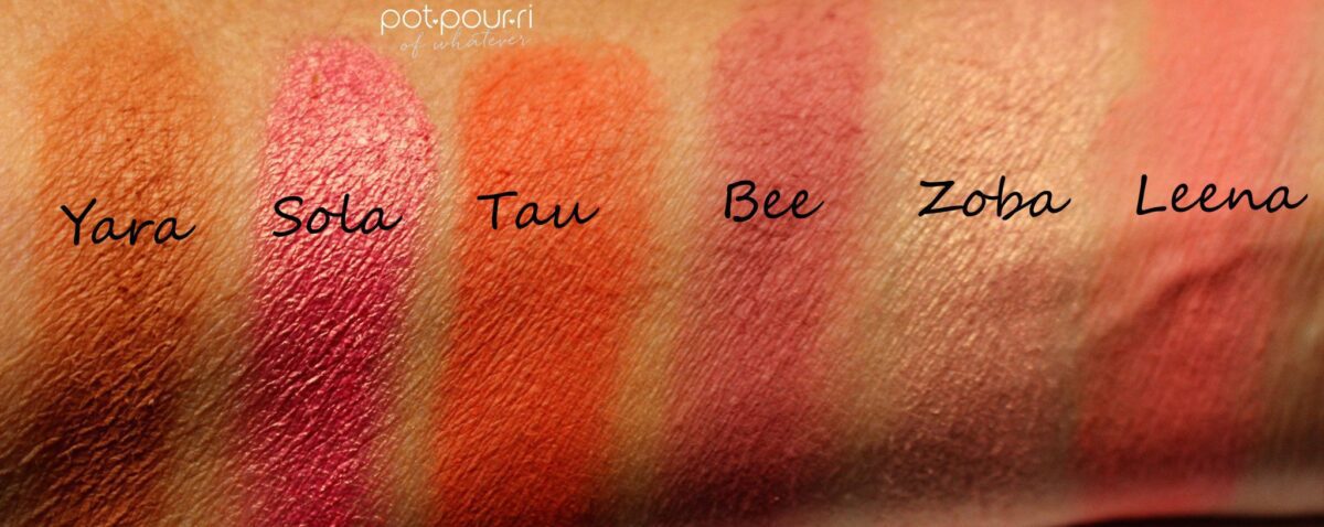 Blush Palette The Saharan Vol. 11 by Juvia's Place swatches