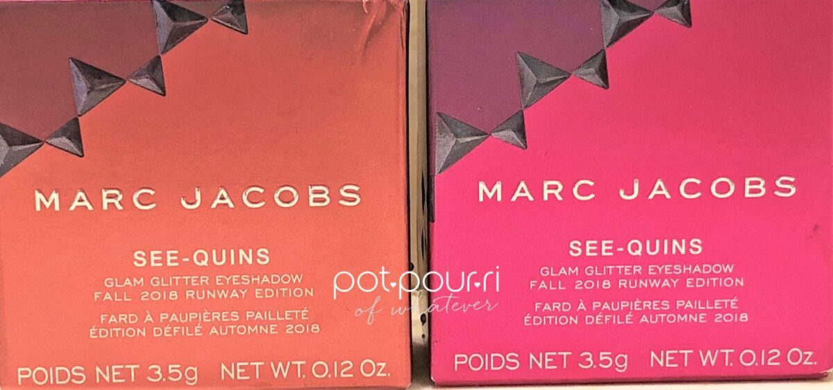 MARC JACOBS GLAM GLITTER EYESHADOW SEE-QUINS PACKAGING