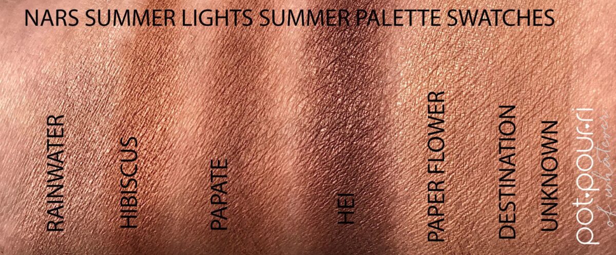 NARS SWATCHES SUMMER LIGHTS