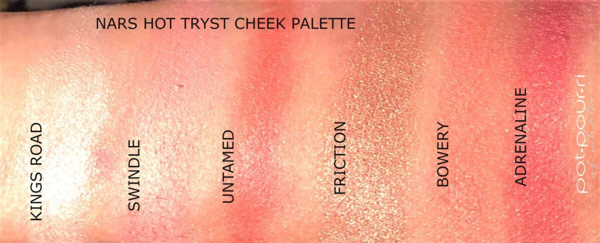 SWATCHES NARS HOT TRYST CHEEK PALETTE