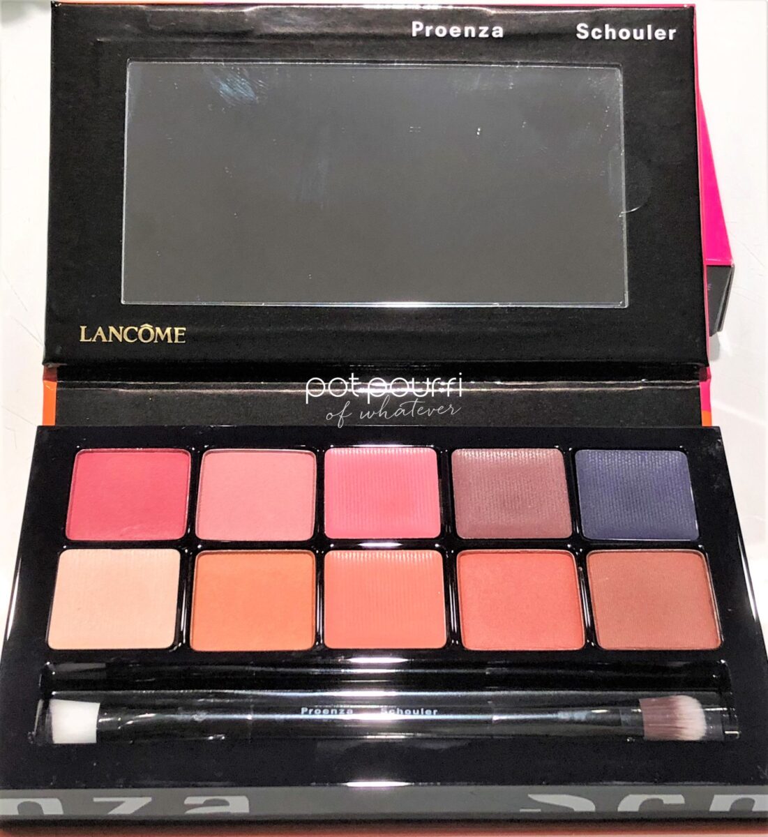 CHROMA PALETTES INCLUDE MIRROR, DOUBLE ENDED APPLICATION BRUSH AND TEN EYE SHADOWS