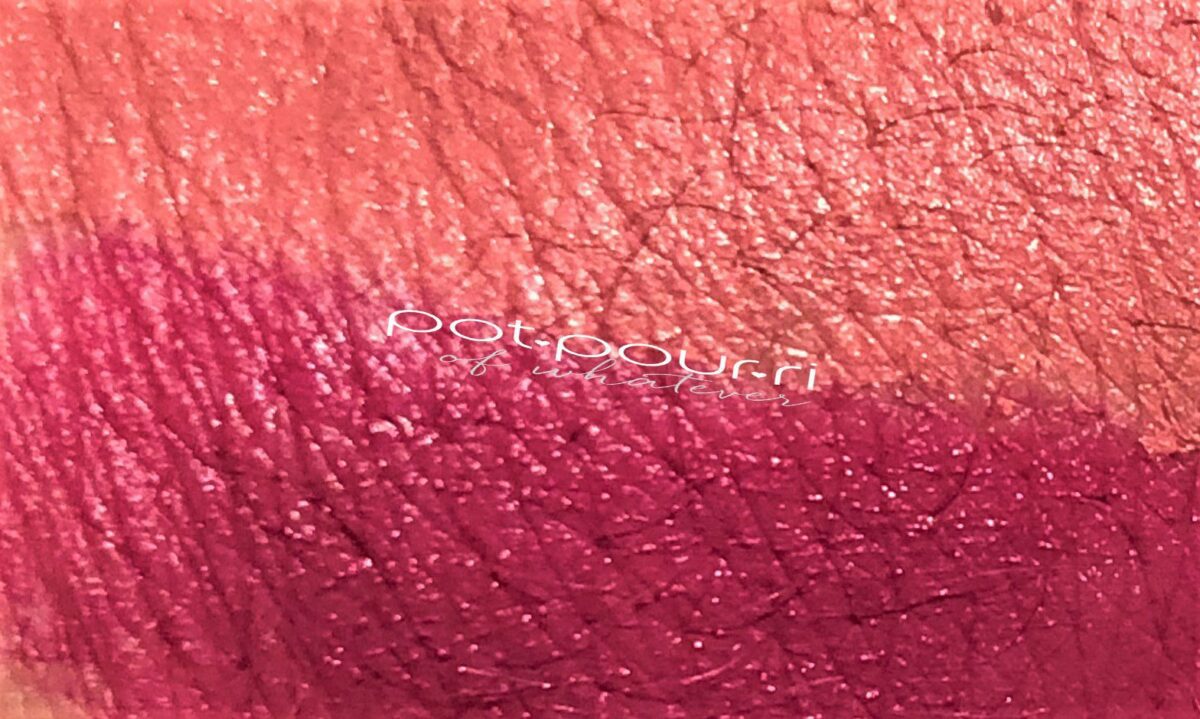 SWATCHES TOP SALTY CARAMEL BOTTOM CASSIS BERRY