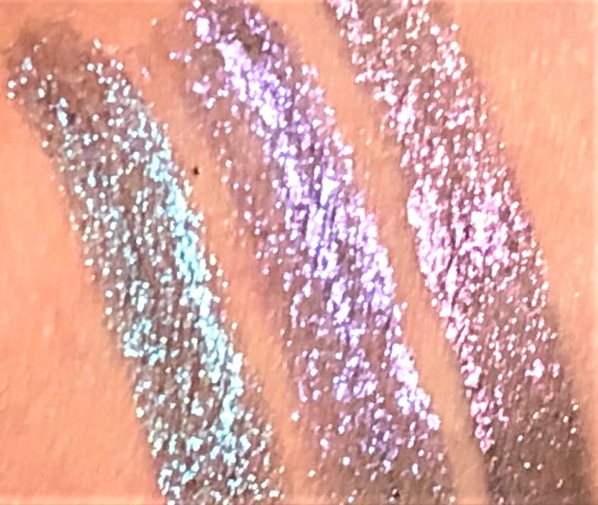 swatches, left Mystic, Middle Spellbound, Right Enigmatic
