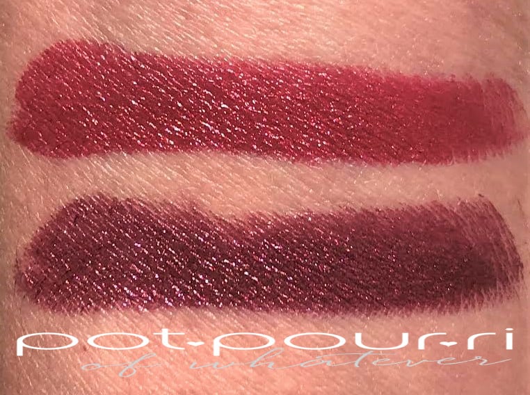 SWATCHES TOO TOO HOT ON TOP HOT FLASH ON BOTTOM