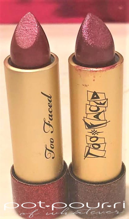 TOO TOO HOT AND HOT FLASH TOO FACED METALLIC SPARKLE LIPSTICK