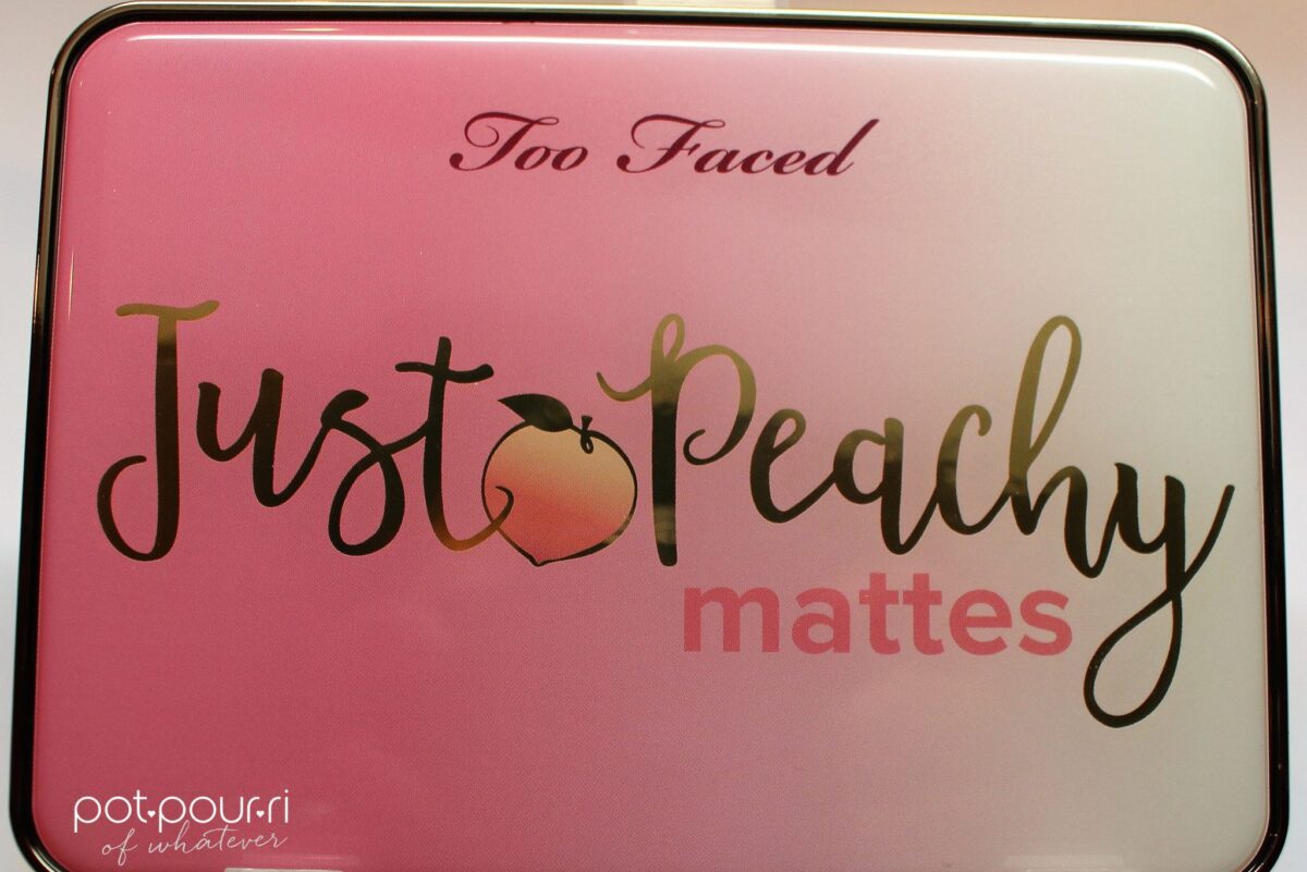 cover of compact with Two Faced Peachy Matte Eyeshadows