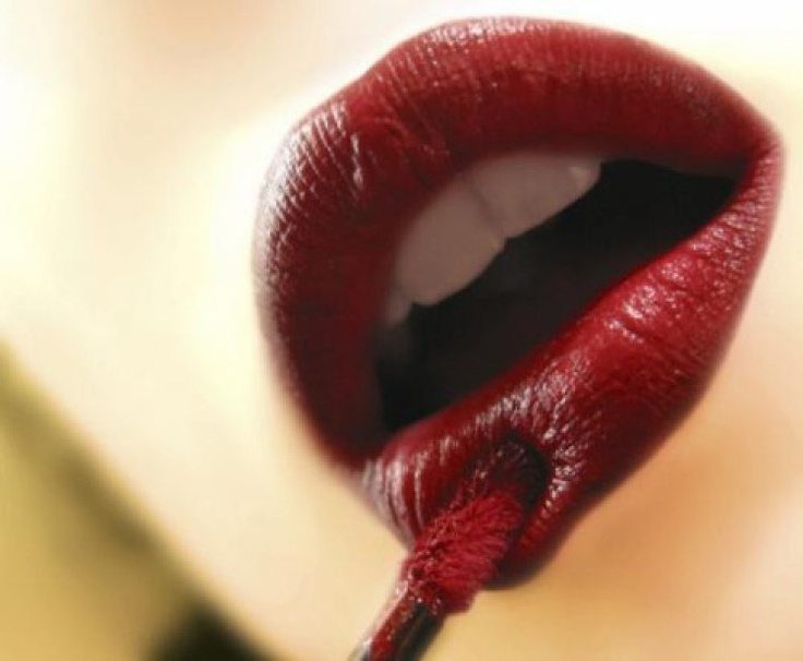 blood red lipstick is trending