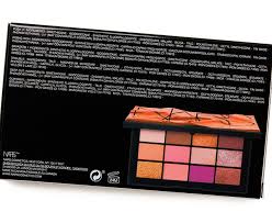 THE BACK OF THE NARS AFTERGLOW EYESHADOW PALETTE'S OUTER BOX