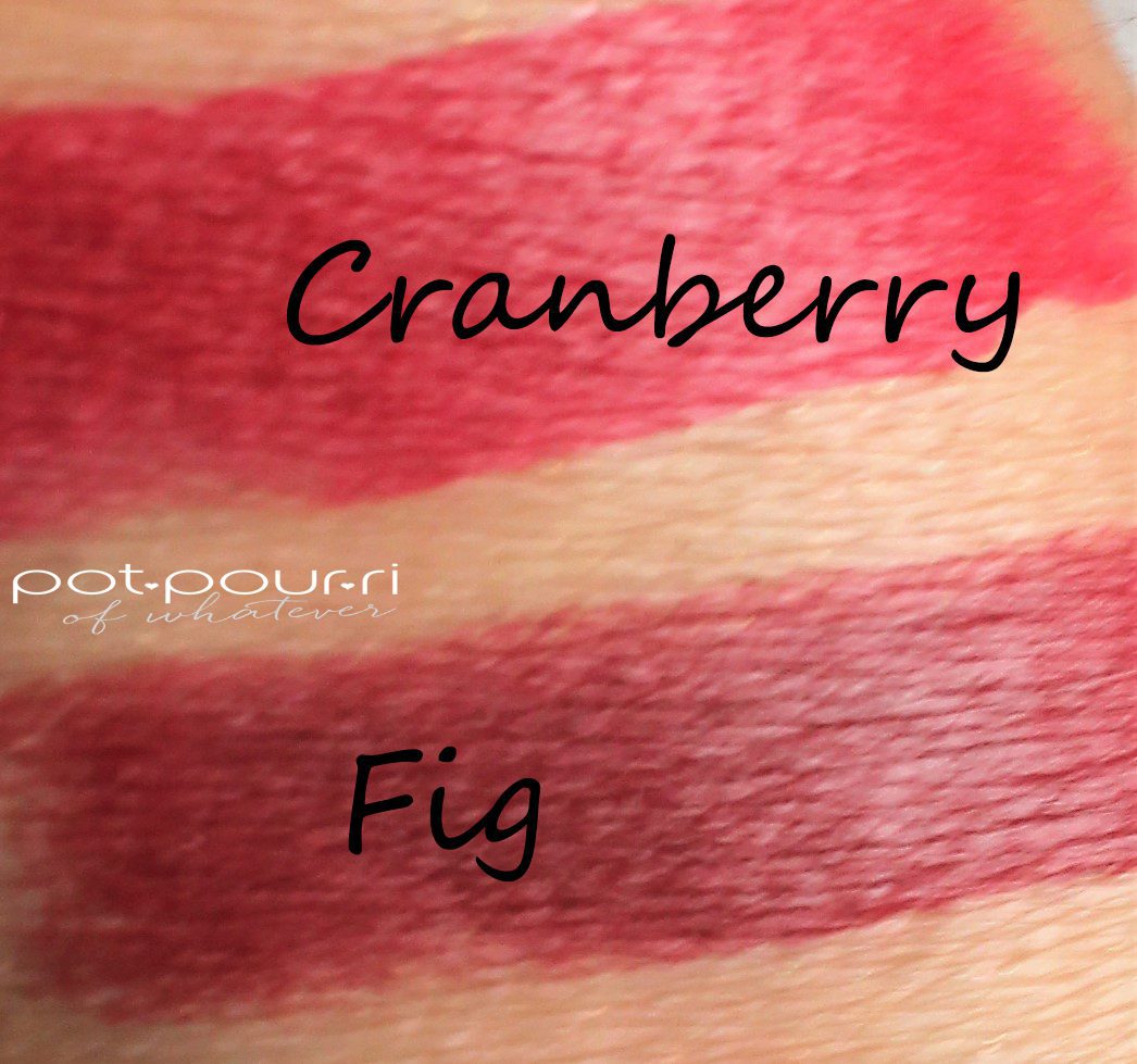 swatches pomegranate and fig