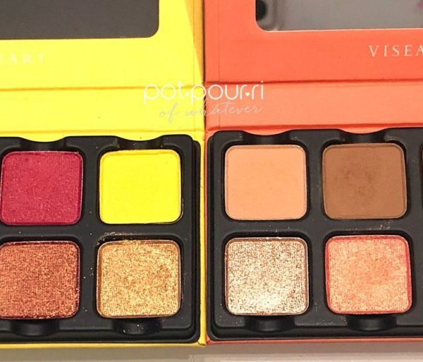VISEART PETIT PRO PALETTES SHADES FROM THE SOLEIL AND THE APRICOTINE PALETTES